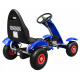 Závodná šliapacia motokára XL pre deti 3+ Modrá + Nafukovacie kolesá + Nastaviteľné sedadlo + Voľnobeh