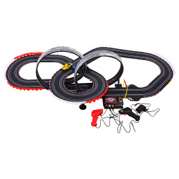 6-metrová závodná dráha pre deti od 3 do 8 rokov + Svetelné 360 slučky + 2 autá + Počítadlo kôl