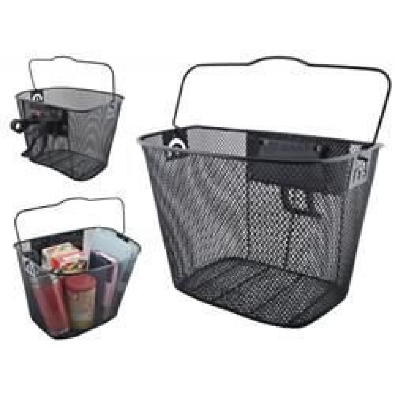 Košík na riadítka s klipom Čierny ISO 2355