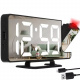 Zrkadlové hodiny s projektorom Čierne Izoxis 19576