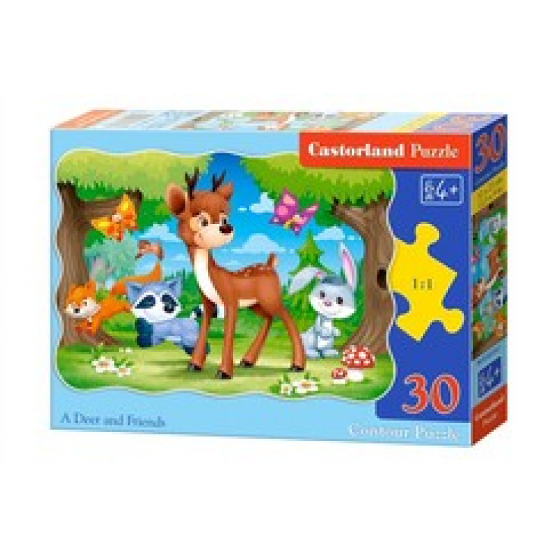 CASTORLAND puzzle 30 dielikov - Jeleň a priatelia
