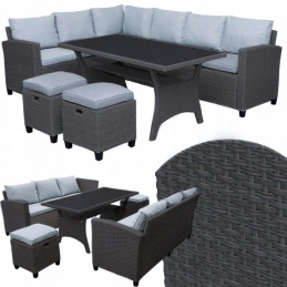 BIANCA záhradný kútik - technoratan grafitový