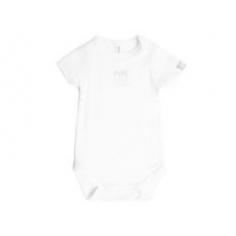 BAMBOOM Bambusové body s krátkym rukávom 12-18m Biele