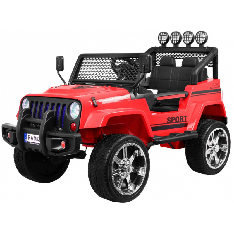 Terénne auto Raptor Drifter Red + Diaľkové ovládanie + Pohon 4x4 + Úložný priestor + Pomalý štart + MP3 LED dióda