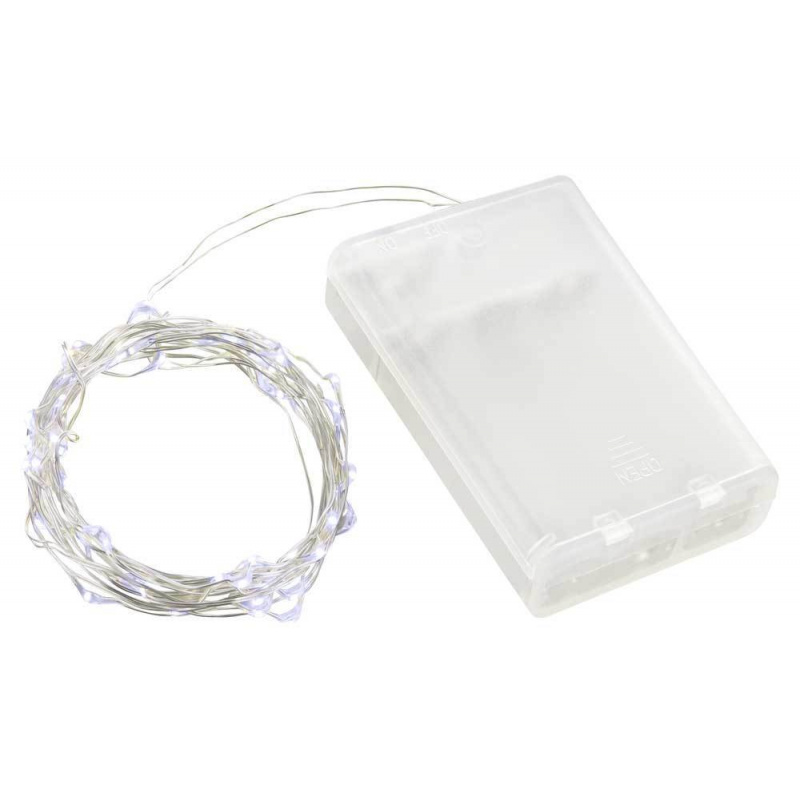 Linder Exclusiv Vianočný reťaz na batérie 50 LED Studená biela