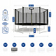 Aga SPORT PRO Trampolína 366 cm Čierna + ochranná sieť + rebrík