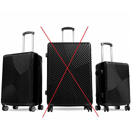 Aga Travel Sada cestovních kufrů, vel. M + S Černá 6CZ030 - II. JAKOST
