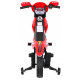 Krosový bicykel pre deti Vozidlo na batérie Červené + asistenčné kolesá + LED zvuky