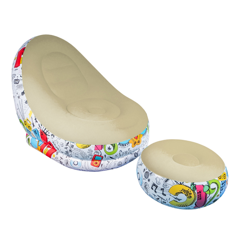 Aga Nafukovacie kreslo s podnožníkom DS2505