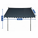Aga Teleskopická markíza 300x120 cm Šedá