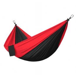 Aga Cestovná hojdacia sieť 270x140 cm Čierno-červená