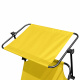 Aga 2x Záhradné polohovacie lehátko so strieškou Žlté