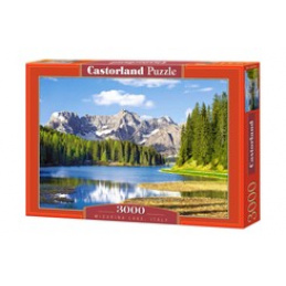 CASTORLAND puzzle 3000 dielikov - Jazero Misurina, Taliansko