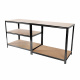 Linder Exclusiv Kovový regál 180x90x40 cm 5 políc Čierny