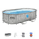 BESTWAY Power Steel Swim Vista bazén s oknom 427x250x100 14x8FT 7v1
