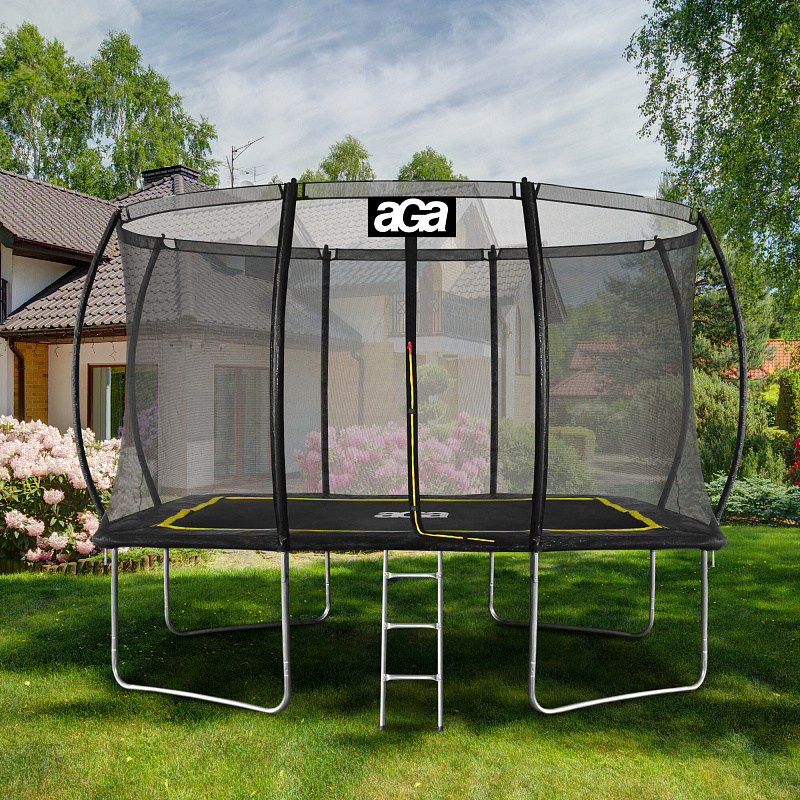 Aga Obdĺžniková trampolína 244x335 cm Čierna/Žltá - II. AKOSŤ