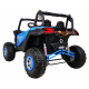 Detská batériová buggy UTV-MX Modrá + pohon 4x4 + diaľkové ovládanie + LED audio + úložný priestor + EVA + pomalý štart