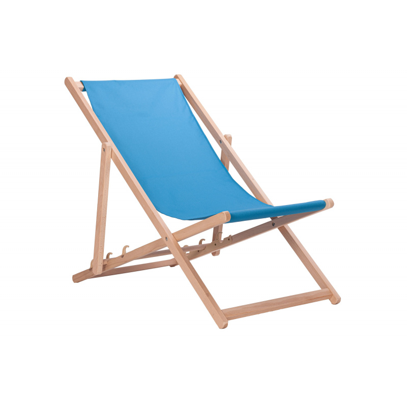 Aga Drevené skladacie lehátko Svetlomodré