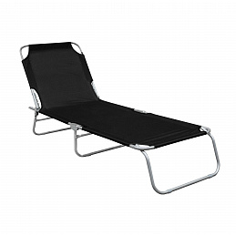 Linder Exclusiv Záhradné polohovacie ležadlo Čierne 6DAZ630 - II. AKOSŤ