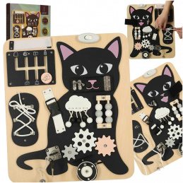 Aga Vzdelávací senzorická drevená mačička LULILO KICIAO Aga Vzdelávací senzorická drevená mačička LULILO KICIAO