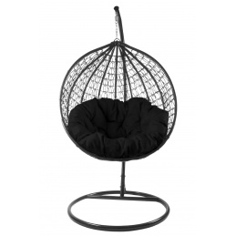 Aga Závesné kreslo ORTA MR4200B-B Čierne/Čierne