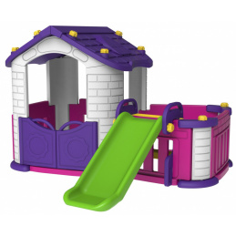 Veľký domček s predsieňou 5v1 fialový