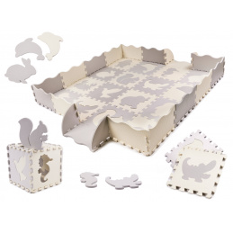 Aga Penová podložka Puzzle 36 dielov Sivá/Smetanová