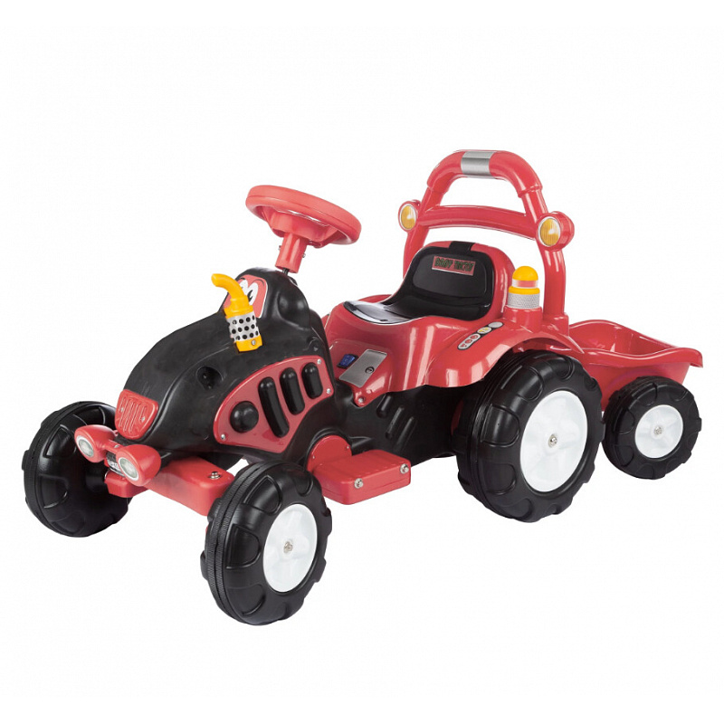 Aga4Kids Elektrický traktor s vlečkou Červený - DZ245 - II. AKOSŤ