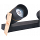 Kolejnicová lampa GU10 VIKI-L 8 - čierna