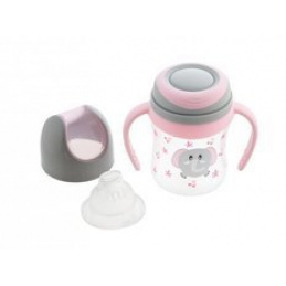 Hrnček s náustkom 4m+ 120ml LULABI Slon