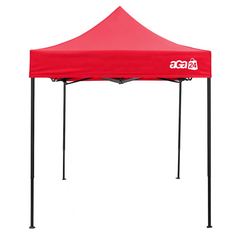 Aga Predajný stánok bez bočníc 2x2 m Svetlo červený