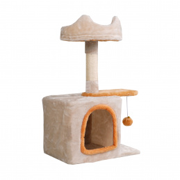 Aga Škrabadlo pre mačky 42x30x70 cm Béžové