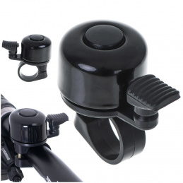 Hlasitý kovový zvonček na bicykel čierny