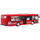 Mestský autobus pre deti 6+ Diaľkovo ovládaný červený 1:20 Pohyblivé časti + zvuky Svetlá