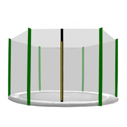 Aga Ochranná sieť 305 cm na 6 tyčí Čierna sieť / Tmavozelená