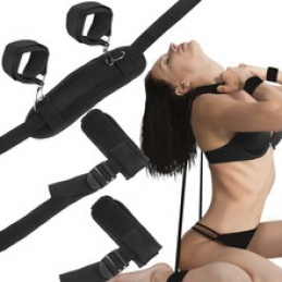 Púta na ruky a nohy BDSM čierne ISO 14194