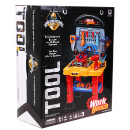 Detská motorizovaná dielňa 3+ zvuky Svetlá + náradie + príslušenstvo + stôl pre kutilov