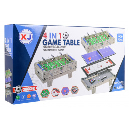 Stôl na Hry 4v1 Stolná Verzia Sivá