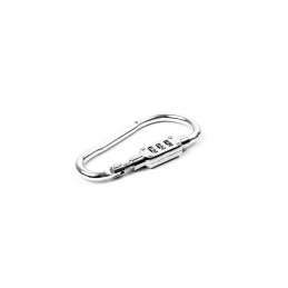 Aga Karabina s kódovým zámkom 9x4,8 cm Strieborná