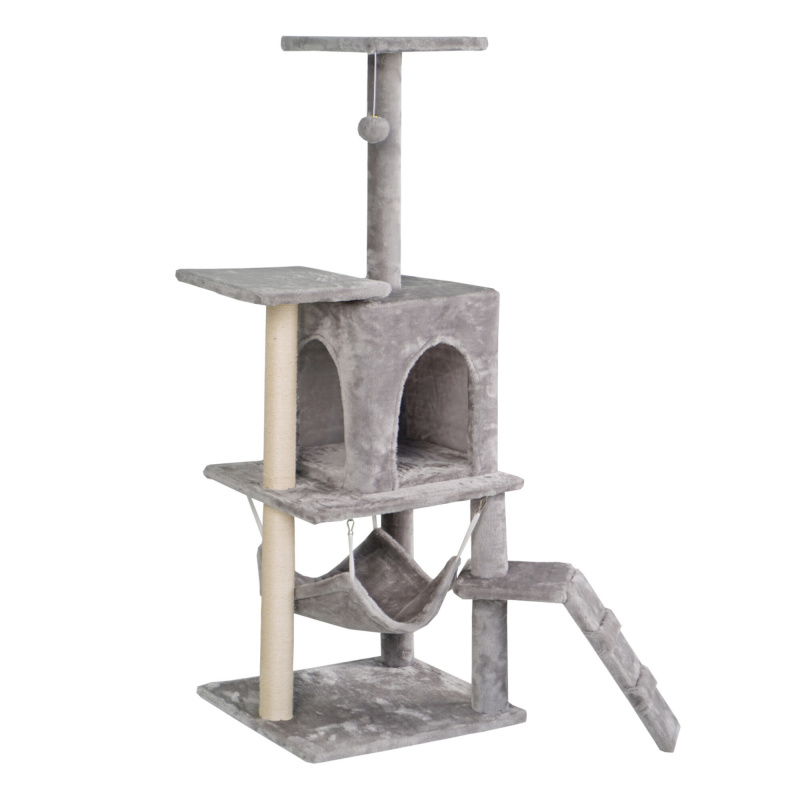 Aga Škrabadlo pre mačky 42x49x136 cm Sivé