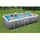 Power Steel 404x201x100 Imitácia ratanu 13x6FT BESTWAY 6in1 Rack Pool + čerpadlo + rebrík