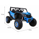 Detská batériová buggy UTV-MX Modrá + pohon 4x4 + diaľkové ovládanie + LED audio + úložný priestor + EVA + pomalý štart
