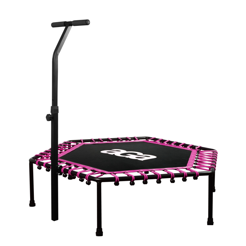 Aga FITNESS Trampolína 130 cm Ružová + držadlo