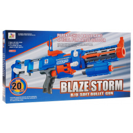 Pistole 2 v 1 pre deti 8+ Blaze Storm 20 dlhých penových nábojov + laserový zameriavač + baňka