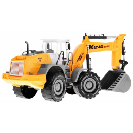 Detský bager 3+ Pohyblivá lyžica + Otváracia kapota + Figúrka motora