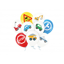 Aga4Kids Latexové balóniky Auto 30 cm 9 ks