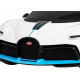 Bugatti Divo Detské autíčko na batérie biele + diaľkové ovládanie + EVA + pomalý štart + LED MP3