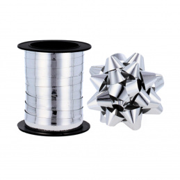 Aga Stuha 0,5 cm x 20 m + 6x ozdobná hviezda Strieborná