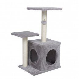 Aga Škrabadlo pre mačky 30x45x70 cm Sivá