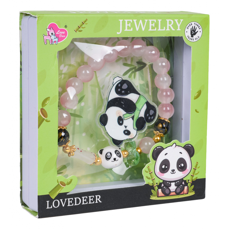 Sada Šperkov Ružová Panda Náramok